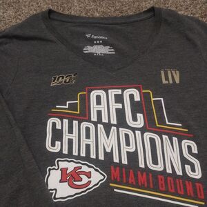 Kansas City Chiefs AFC Champions Miami Bound Super Bowl LIV Shirt Women’s M
